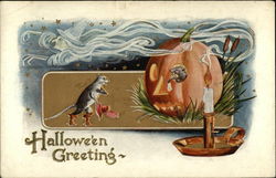 Mice & JOL Halloween Greeting Postcard