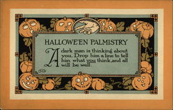 Halloween Palmistry Postcard Postcard