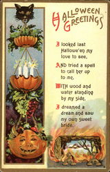 Halloween Greetings Postcard Postcard