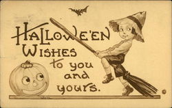 Halloween Wishes to You and Yours Postcard