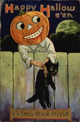 Happy Halloween, Is This Your Pussy? Postcard Postcard