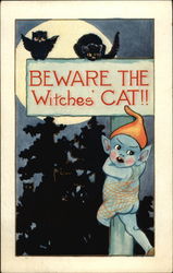 Beware the Witches' Cat!! Postcard