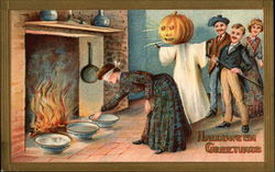 Halloween Greetings Postcard Postcard