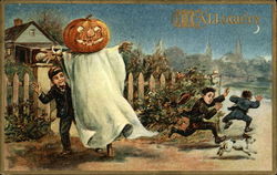 Halloween - Schoolboy Pranks Postcard