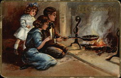 Cooking over a wood fire Postcard