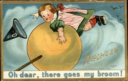 Oh Dear, There Goes My Broom! Postcard