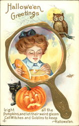 Halloween Greetings Postcard