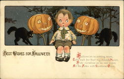 Best Wishes for Halloween Postcard Postcard