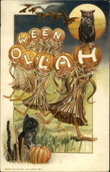 Halloween - Scene in Field Postcard