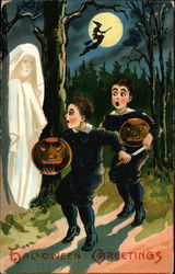 Halloween Greetings Postcard