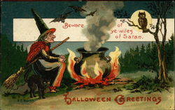 Halloween Greetings Postcard