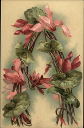 Floral Letter "A" Postcard