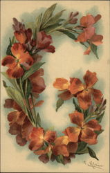 Floral Letter "G" Postcard