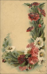 Floral Letter "J" Postcard