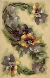 Floral Letter "S" Postcard