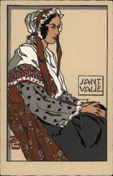 Sant Valie Artist Signed Postcard Postcard