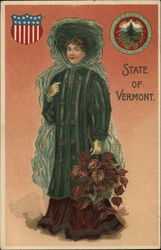 State of Vermont State Girls Postcard Postcard