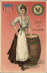 State of Louisiana State Girls Postcard Postcard