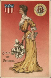 State of Georgia 1799 State Girls Postcard Postcard