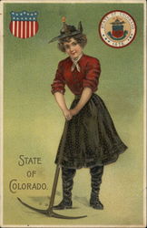 State of Colorado State Girls Postcard Postcard