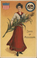 State of Mississippi State Girls Postcard Postcard