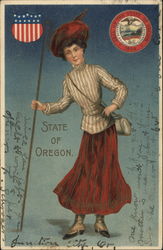 State of Oregon State Girls Postcard Postcard