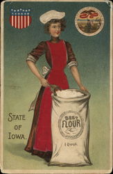 State of Iowa State Girls Postcard Postcard