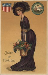 State of Florida State Girls Postcard Postcard