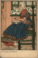 A Little Housewife Postcard