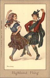 Scottish Highland Fling Postcard