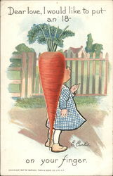 Dear Love, I Would Like to Put an 18-"Carrot" on Your Finger Postcard