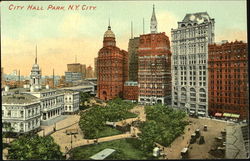 City Hall Park Postcard