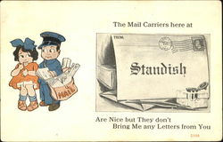 The Mail Carriers Here At Standish Comic, Funny Postcard Postcard