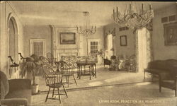 Living Room Princeton Inn New Jersey Postcard Postcard