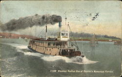 Steamer Vashon One Of Seattle's Numerous Ferries Boats, Ships Postcard Postcard