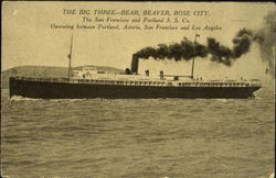 The Big Three Bear Beaver Boats, Ships Postcard Postcard