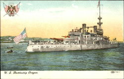 Battleship USS Oregon Postcard