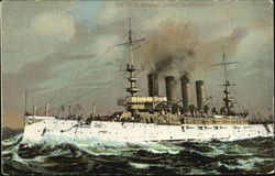 U. S. Armored Cruiser South Dakota Postcard