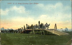 U. S. Army Crossing Spar Bridge Postcard