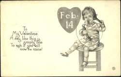 Valentine Card Greeting Postcard