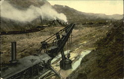 Steam-Shovels At Work In Culebra Cut Postcard