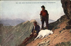 Goat Hunting In Cascade Mountains Washington Postcard Postcard