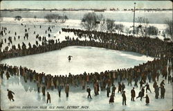 Skating Exhibition, Belle Isle Park Postcard