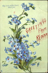 Greetings - May Only Golden Hours Await You Kenna, NM Postcard Postcard