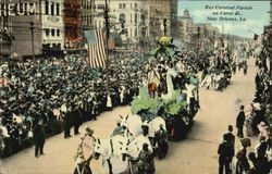 Rex Carnival Parade, Canal Street Postcard