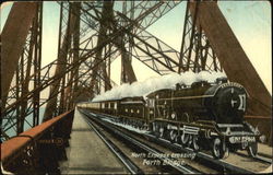 North Express Crossing Forth Bridge Postcard