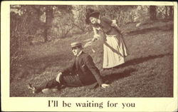 I'll Be Waiting For You Romance & Love Postcard Postcard