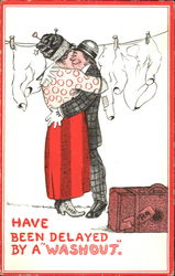 Have Been Delayed By A Washout Romance & Love Postcard Postcard