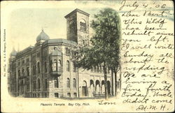 Masonic Temple Bay City, MI Postcard Postcard