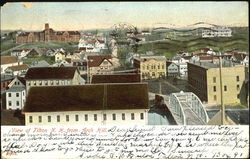 View Of Town from Arch Hill Postcard